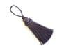 Blue purple key tassel - 10cm + loop - Luxury blind cushion curtain fabric trim